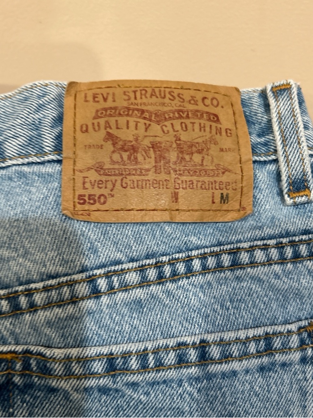 Levi's 550 Relaxed Fit Jeans in Light Blue Denim